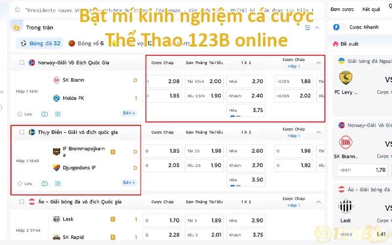 Thể Thao 123B - Trải nghiệm nhiều trận đấu hấp dẫn 4 Bật mí kinh nghiệm cá cược Thể Thao 123B online