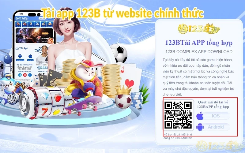 Hướng dẫn tải app 123B về điện thoại Android và iOS 3 Tải app 123B từ website chính thức