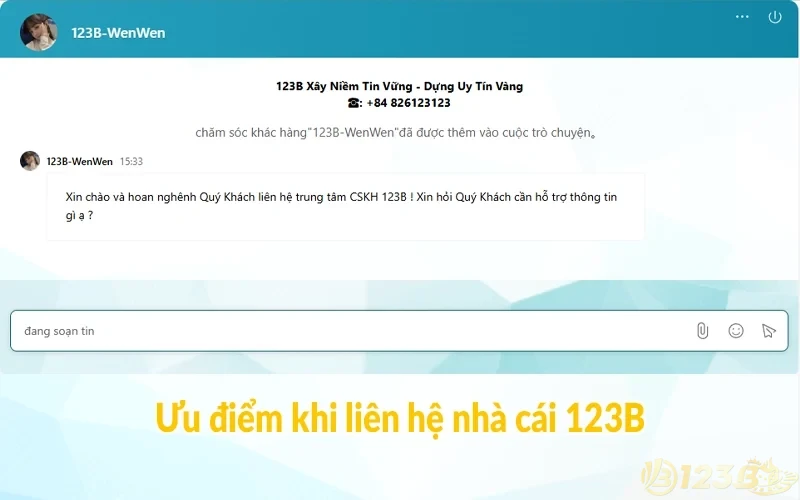 Liên hệ 123B - Chăm sóc khách hàng có tâm nhất Việt Nam 3 Ưu điểm khi liên hệ nhà cái 123B