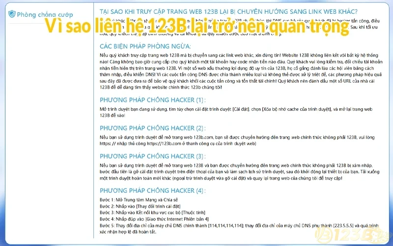 Liên hệ 123B - Chăm sóc khách hàng có tâm nhất Việt Nam 1 Vì sao liên hệ 123B lại trở nên quan trọng